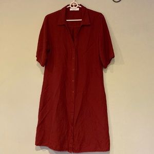 Angel button down shirt dress